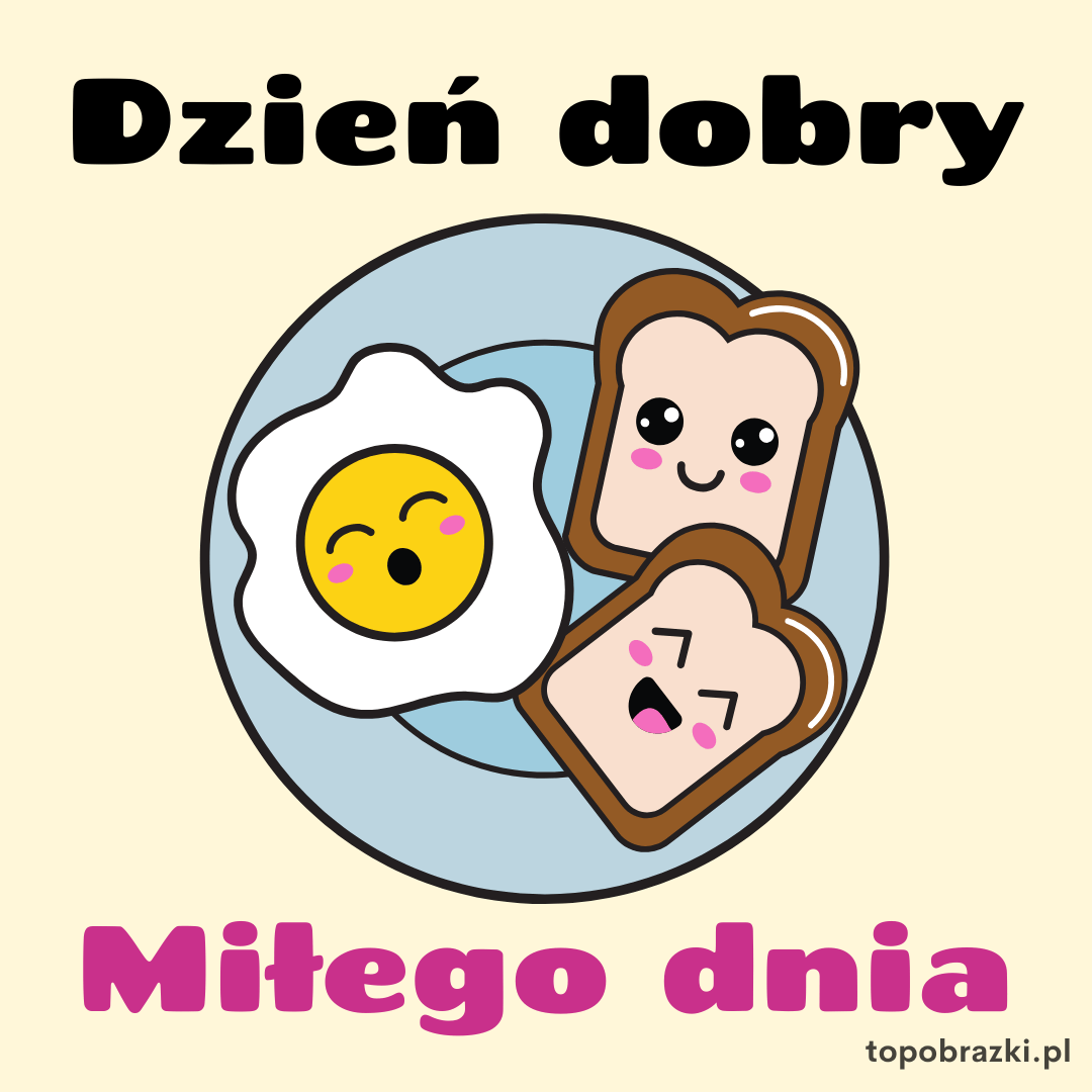 Kreskówkowe jajko i tosty z uśmiechniętymi twarzami na talerzu.